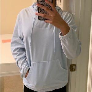 Light blue danskin velvet hoodie.
